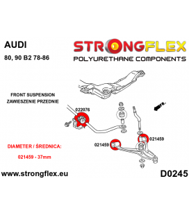 026283A: Front suspension bush kit SPORT