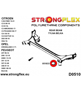 051833A: Rear beam bush SPORT