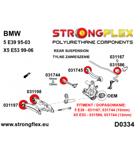 036130B: Rear suspension bush kit