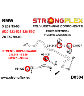 036129A: Front suspension bush kit SPORT
