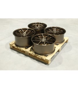 Set of JR44 21x9,5 ET25 + 21x10,5 ET28 5x112 Platinum Bronze