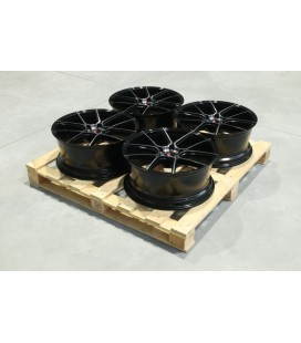 Set of JR30 20x8,5 ET35 5x120 Black Brushed w/Tinted Face
