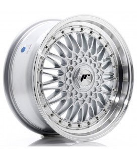 JR Wheels JR9 17x7,5 ET20 4x100/108 Silver w/ Machined Lip+Silver Rivets