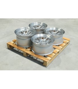 Set of JR40 19x9,5 ET28 + 19x11 ET22 5x112 Silver Machined Face