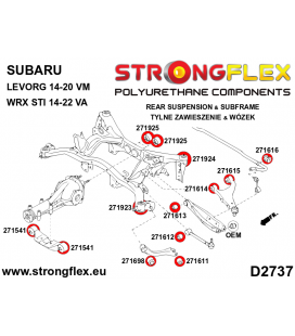 276257B: Full suspension polyurethane bush kit
