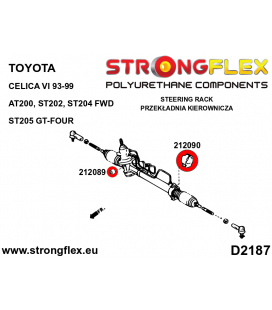 212090A: Steering rack clamp bush SPORT