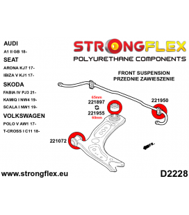 226247B: Front suspension and ream beam bush kit