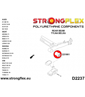 226246A: Front suspension and ream beam bush kit SPORT