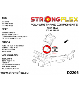 226244B: Front suspension and ream beam bush kit