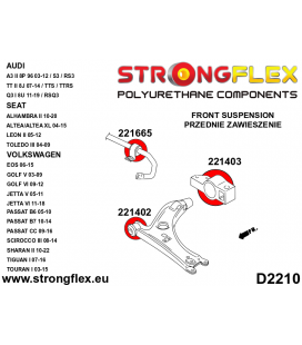 226241B: Full suspension polyurethane bush kit