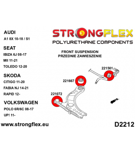226240B: Full suspension polyurethane bush kit