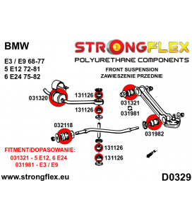 036134A: Full suspension polyurethane bush kit SPORT