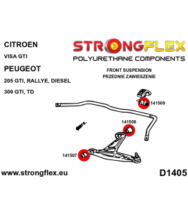146105B: Front suspension and ream beam bush kit
