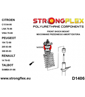 146105B: Front suspension and ream beam bush kit