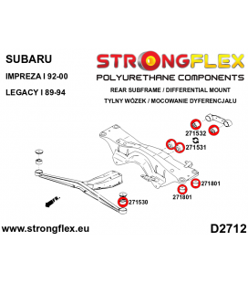 276252B: Rear subframe bush kit