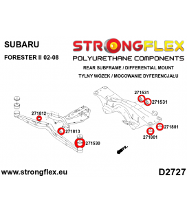 276252B: Rear subframe bush kit