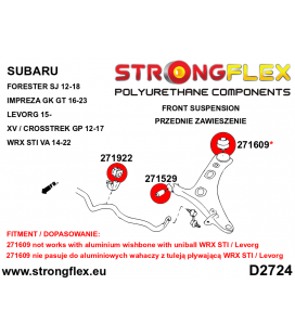 276250B: Front suspension bush kit