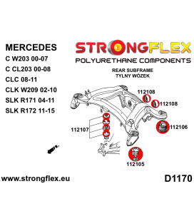 116303A: Rear subframe bush kit SPORT