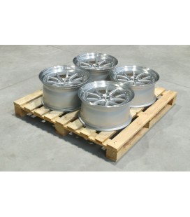 Set of JR39 18x8,5 ET30 + 18x9,5 ET15 5x120 Silver Machined Face
