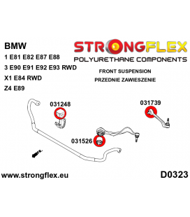 036138B: Full suspension polyurethane bush kit