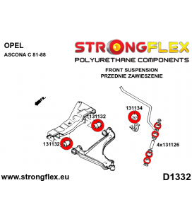 136240A: Front suspension bush kit SPORT
