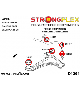 136238A: Front suspension bush kit SPORT