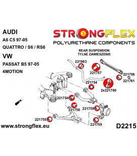 221983A: Rear anti roll bar bush SPORT