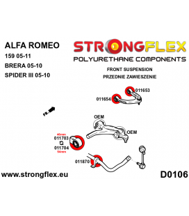 016265A: Full suspension polyurethane bush kit SPORT