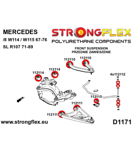116308B: Front subframe bush kit