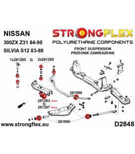 286226A: Front suspension bush kit SPORT