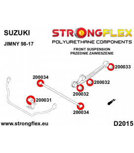 206174A: Full suspension polyurethane bush kit SPORT
