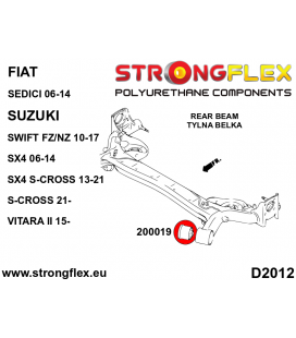 206171A: Front suspension and ream beam bush kit SPORT