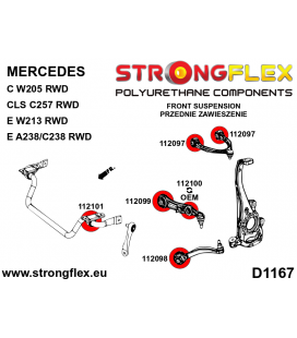 116302A: Front suspension bush kit SPORT