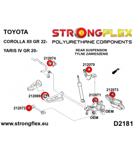 212069A: Rear trailing arm bush SPORT