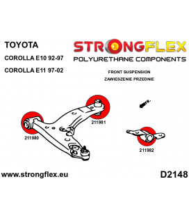 216293A: Full suspension bush kit SPORT