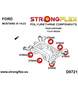 076173A: Rear subframe bush kit SPORT