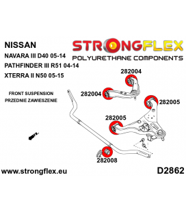 286236A: Front suspension bush kit SPORT