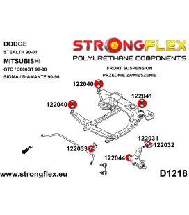 126151A: Front subframe bush kit SPORT