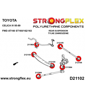 216301B: Rear suspension bush kit