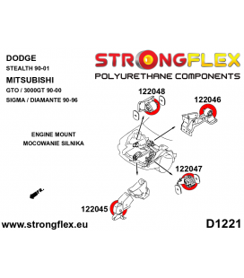 122045A: Engine mount bushing - front SPORT