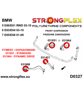 036143A: Full suspension polyurethane bush kit SPORT