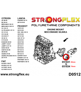051834B: Front lower engine mount 70mm