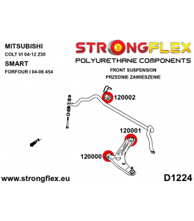 120000A: Front control arm – front bush SPORT