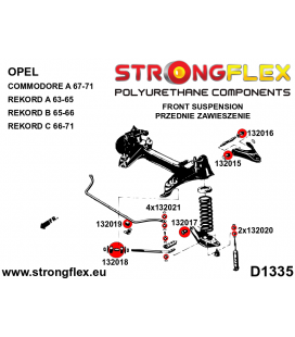 132020B: Front shock absorber mounting bush