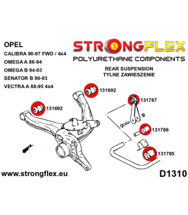 136251B: Full suspension polyurethane bush kit