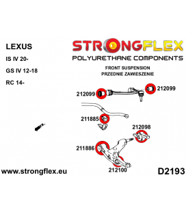 212100A: Front wishbone bush - to shock absorber SPORT
