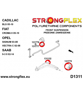 136246B: Full suspension polyurethane bush kit