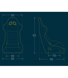 Racing Seat Bimarco Cobra III Velvet Black/Red
