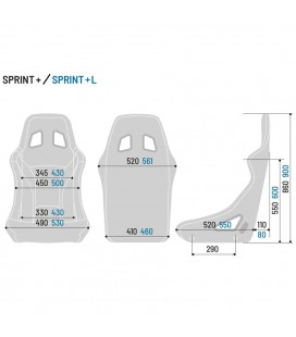Sportinis lopšys Sparco Sprint+ FIA