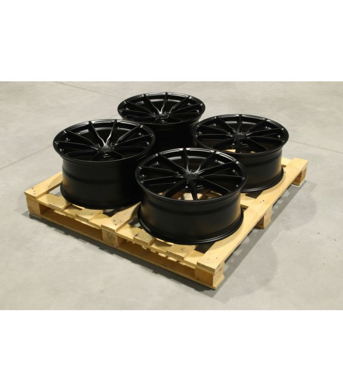Set of JR37 20x8,5 ET35 + 20x10 ET45 5x114,3 Matt Black